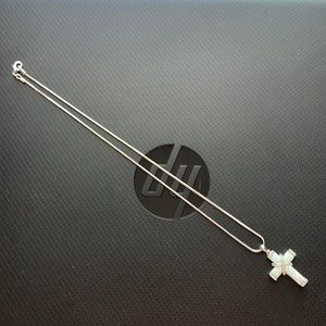 Mother of pearl cross necklace